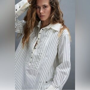 Free People We The Free After Hours Stripe Top(color: ivory combo)Size XS